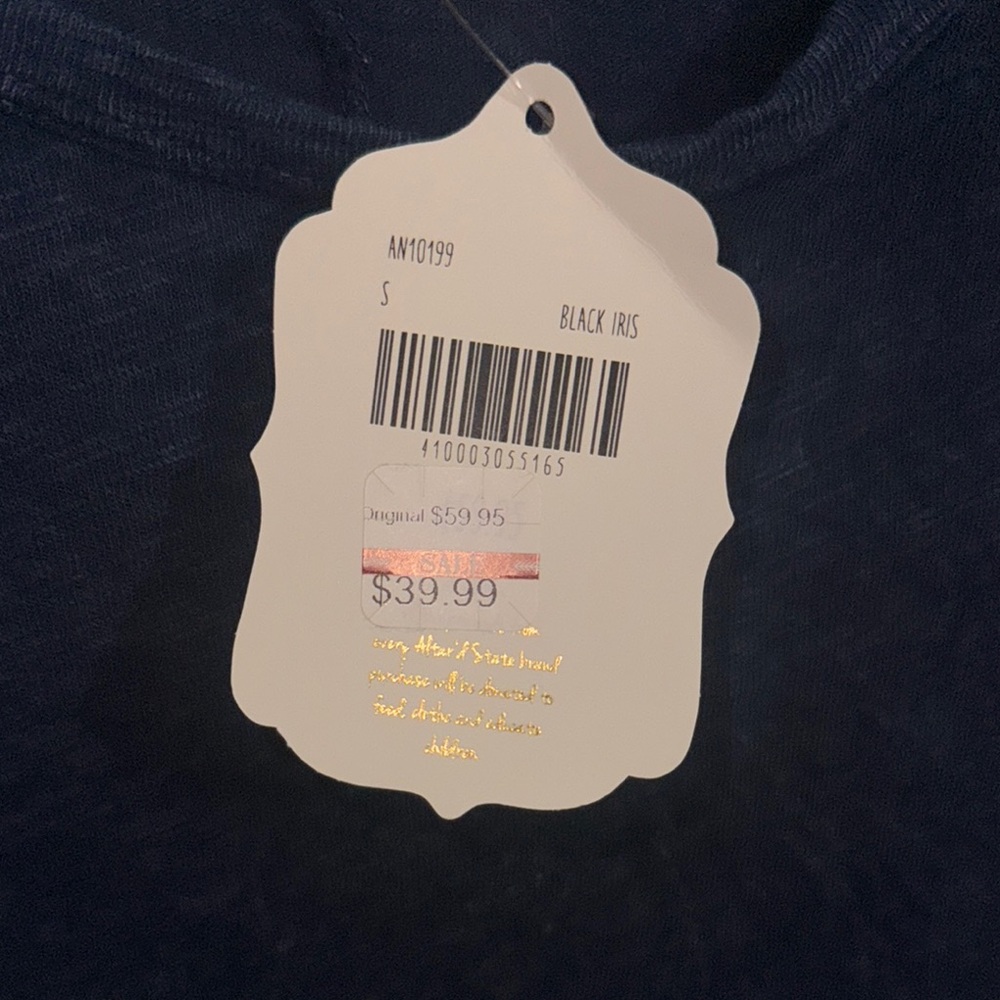 Blue Ruffled Short Sleeve Top - Picture 3 of 6